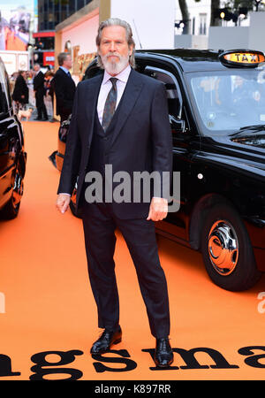 Jeff Bridges die Teilnahme an der Uraufführung von kingsman: Der goldene Kreis, bei Cineworld in Leicester Square, London. Bild Datum: Montag, den 18. September. Foto: Ian West/PA-Kabel Stockfoto