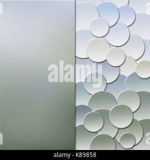 3D-Kreisen Hintergrund mit leeren Pannel Stockfoto