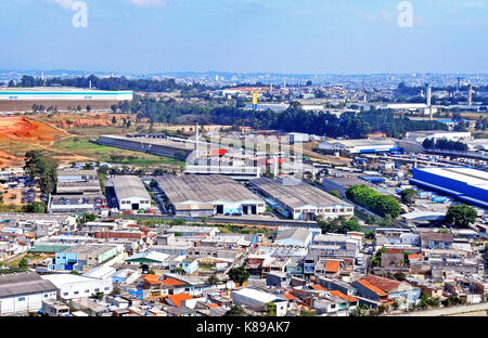 Industriegebiet in der Nähe des Flughafens Guarulhos, Sao Paulo, Brasilien Stockfoto