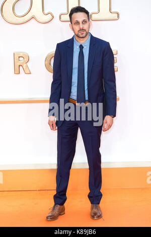 London, Großbritannien. 18 Sep, 2017. Dynamo besucht die KIngsman: Der goldene Kreis Welt Film Premiere Credit: ZUMA Press, Inc./Alamy leben Nachrichten Stockfoto