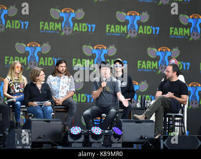 Burgettstown, PA, USA. 16 Sep, 2017. Pressekonferenz auf der Farm AID 2017 BURGETSTOWN, PA. Am 16. SEPTEMBER 2017. Foto © Jeff Moore Credit: Jeff Moore/ZUMA Draht/Alamy leben Nachrichten Stockfoto