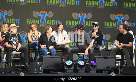 Burgettstown, PA, USA. 16 Sep, 2017. Pressekonferenz auf der Farm AID 2017 BURGETSTOWN, PA. Am 16. SEPTEMBER 2017. Foto © Jeff Moore Credit: Jeff Moore/ZUMA Draht/Alamy leben Nachrichten Stockfoto