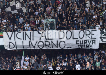 Cesena, Italien. 15 Sep, 2017. Cesena Fans Fußball: Der italienische Erie B' Match zwischen AC Cesena 3-1 US Avellino an Orogel Stadium-Dino Manuzzi in Cesena, Italien. Credit: Maurizio Borsari/LBA/Alamy leben Nachrichten Stockfoto