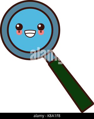 Lupensymbol niedlich kawaii Cartoon Stock Vektor