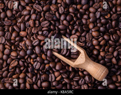 Mischung von verschiedenen Arten von Kaffee Bohnen. Kaffee Hintergrund. Stockfoto