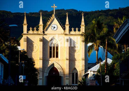 Eglise St. Jacques, oder St Jacques Kirche, Rue Saint Jacques, St. Denis, La Réunion Stockfoto