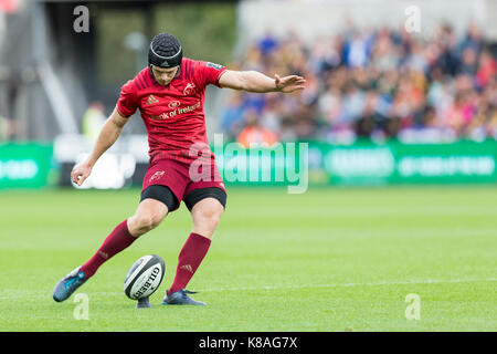 Professionelle rugby spieler Tyler Bleyendaal von Munster Stockfoto