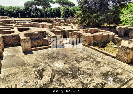 Römische Reich cisiarii Therme - Frigidarium - Landschaft in Ostia Antica - Rom - Italien Stockfoto