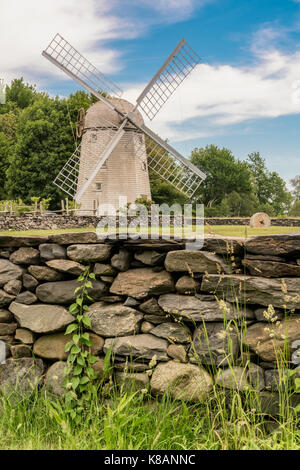 Historische Windmühle in Jamestown, Rhode Island Stockfoto