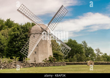 Historische Windmühle in Jamestown, Rhode Island Stockfoto