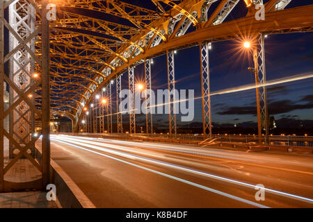 Bolsheokhtinsky Brücke in St. Petersburg Stockfoto