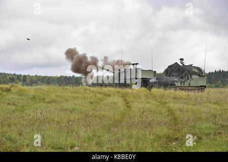 M109A6 Paladin Haubitzen Stockfoto