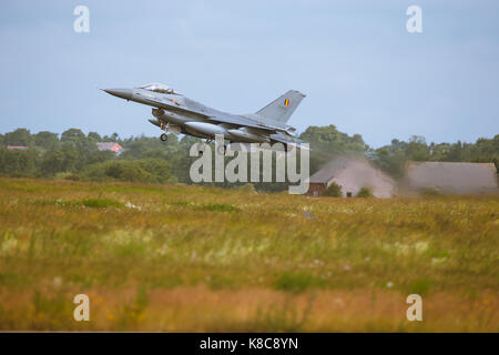 General Dynamics F-16 Fighting Falcon bei der NATO Tiger Meet 2014 Stockfoto