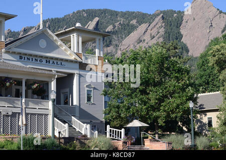 Chautauqua Speisesaal gebaut 1898, Boulder, CO, Chautauqua Park, Flatirons Stockfoto