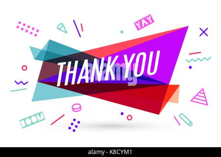 Band-Banner mit Text danke Stock Vektor