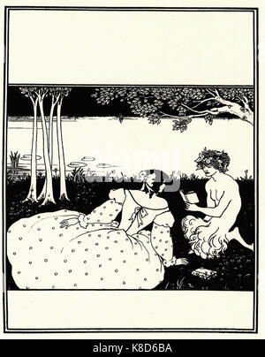 AUBREY BEARDSLEY - vordere Abdeckung für das Gelbe Buch vol. v Stockfoto