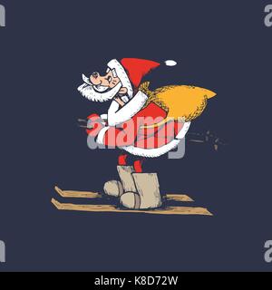 Santa Claus Zeichentrickfigur Stock Vektor