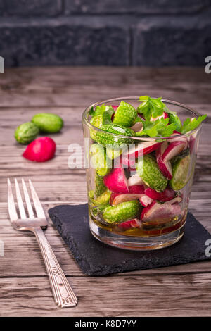 Cucamelon und Rettich closeup Stockfoto