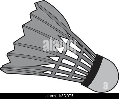 Isolierte badminton Federball Stock Vektor