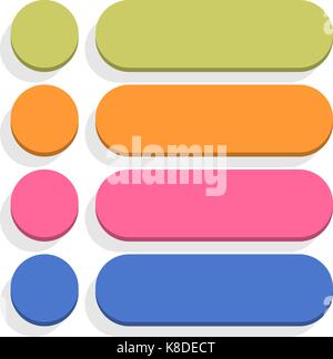 Flache leeres Symbol Kreis Leer internet Farbe auf weißem Hintergrund. Vector Illustration web design Element speichern in 8 eps Stock Vektor