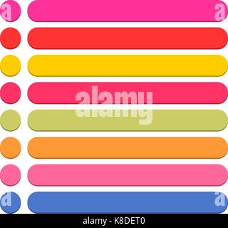 Flache leeres Symbol Kreis Leer internet Farbe auf weißem Hintergrund. Vector Illustration web design Element speichern in 8 eps Stock Vektor