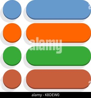 Flache leeres Symbol Kreis Leer internet Farbe auf weißem Hintergrund. Vector Illustration web design Element speichern in 8 eps Stock Vektor