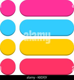 Flache leeres Symbol Kreis Leer internet Farbe auf weißem Hintergrund. Vector Illustration web design Element speichern in 8 eps Stock Vektor