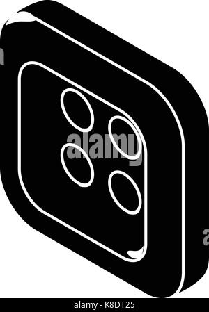 Platz Kleidung Symbol, einfachen Stil Stock Vektor