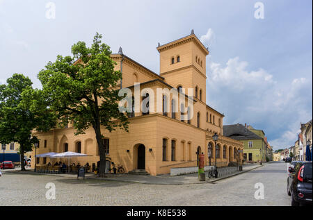 Luckau, Marktplatz, klasszistisches Rathaus, Marktplatz, Rathaus klasszistisches Stockfoto