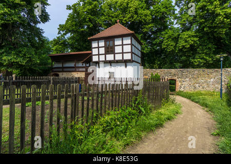 Luckau, Napoleons kleines Haus an der Stadtmauer, Napoleonhäuser an der Stadtmauer Stockfoto