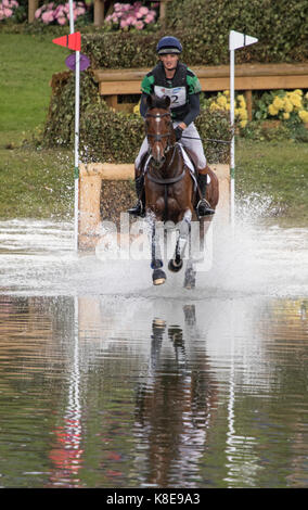 Tom Jackson auf Waltham Fiddlers finden, SsangYong Blenheim Palace International Horse Trials 16. September 2017 Stockfoto