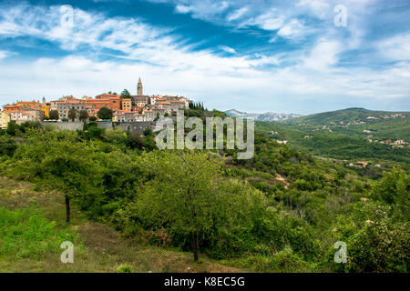 Stadt Labin in Istrien in Kroatien Stockfoto