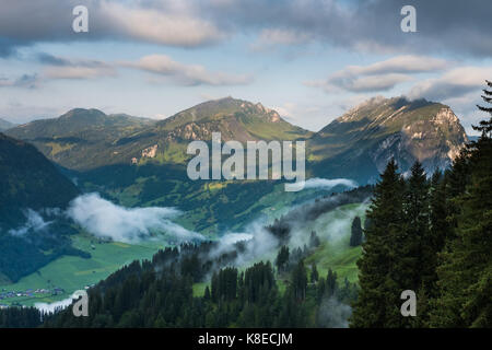 Bregenzer Wald Berge von Diedamskopf, Vorarlberg, Österreich Stockfoto