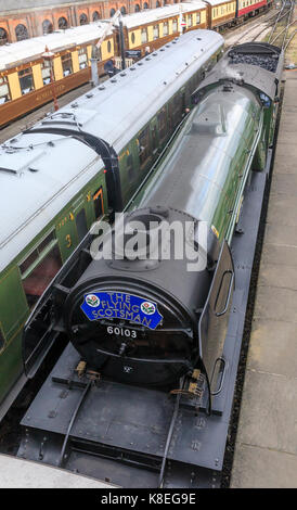 Der Flying Scotsman an Bluebell Railway Stockfoto