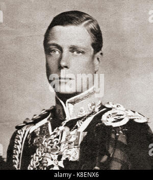 Der Prinz von Wales im Jahr 1935. Später Edward VIII, Edward Albert Christian George Andrew Patrick David; später der Herzog von Windsor, 1894 bis 1972. König des Vereinigten Königreichs und der Dominions des British Commonwealth, und Kaiser von Indien, vom 20. Januar 1936 bis 11. Dezember 1936 seine Abdankung. Stockfoto