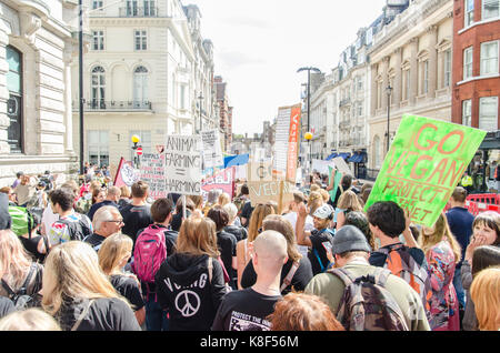 Die offizielle Tierrechte März London 2017 Stockfoto