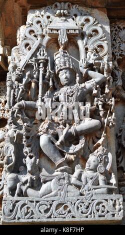 Hoysaleswara Tempel, Halebidu Stockfoto