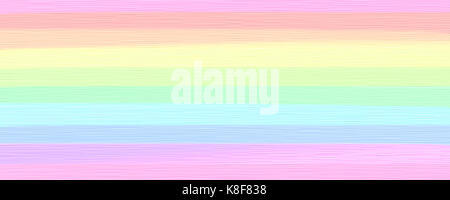 Blended breite Streifen der dicke Farbe in hellen Pastellfarben Regenbogenfarben Stockfoto