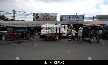 Serei Sophon Sisophn Busbahnhof Verkehrsknotenpunkt Kambodscha Dritte Welt Entwicklungsland Stockfoto