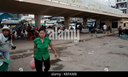 Serei Sophon Sisophn Busbahnhof Verkehrsknotenpunkt Kambodscha Dritte Welt Entwicklungsland Stockfoto