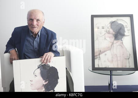 Madrid, Spanien. 19 Sep, 2017. Der Maler und Bildhauer Antonio Lopez während der Präsentation Ausstellung'' Stellen und Blumen'' in Madrid Dienstag, Sept. 19, 2017 Credit: Gtres Información más Comuniación auf Linie, S.L./Alamy leben Nachrichten Stockfoto