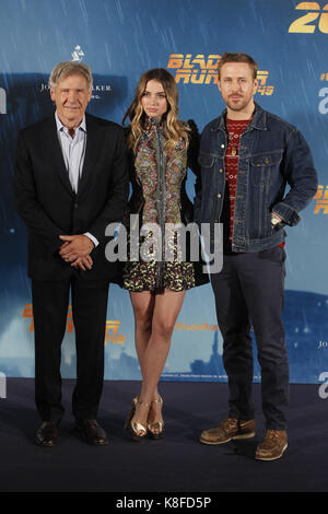 Madrid, Spanien. 19 Sep, 2017. Am Fotoshooting für Blade Runner 2045 am Bologna Hotel in Madrid, Spanien. September 19, 2017. Credit: Jimmy Olsen/Medien Punch *** Keine Spanien***/Alamy leben Nachrichten Stockfoto