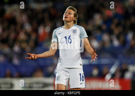 Ellen White von England während der FIFA WM 2019 Qualifikation Gruppe 1 Spiel zwischen England und Russland Frauen Frauen in Prenton Park am 19. September 2017 in Birkenhead, England. (Foto von Daniel Chesterton/phcimages.com) Stockfoto