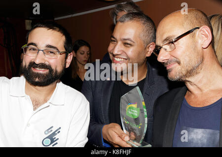 Paris, Frankreich. September 2017. Bernard Campan besucht am 18. September 2017 die "Trophées du Bien-Etre", Mathurins Theater in Paris, Frankreich. Quelle: Bernard Menigault/Alamy Live News Stockfoto