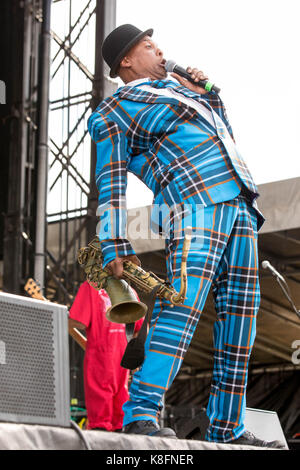 Chicago, Illinois, USA. 16 Sep, 2017. ANGELO MOORE von Fishbone während Riot Fest Musik Festival bei Douglas Park in Chicago, Illinois Credit: Daniel DeSlover/ZUMA Draht/Alamy leben Nachrichten Stockfoto