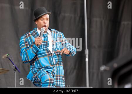 Chicago, Illinois, USA. 16 Sep, 2017. ANGELO MOORE von Fishbone während Riot Fest Musik Festival bei Douglas Park in Chicago, Illinois Credit: Daniel DeSlover/ZUMA Draht/Alamy leben Nachrichten Stockfoto