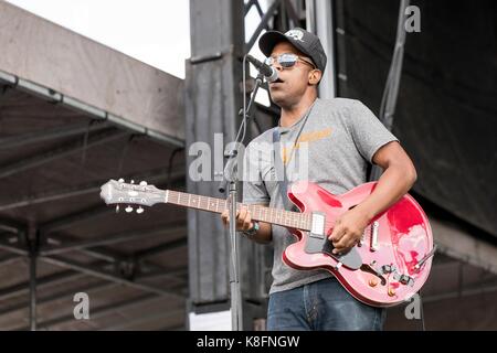 Chicago, Illinois, USA. 16 Sep, 2017. JOHN BIGHAM von Fishbone während Riot Fest Musik Festival bei Douglas Park in Chicago, Illinois Credit: Daniel DeSlover/ZUMA Draht/Alamy leben Nachrichten Stockfoto