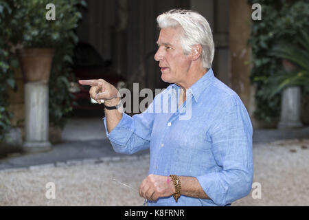 Rom, Italien. 12 Sep, 2017. Richard Gere besucht die 'Norman' Fotoshooting bei Quattro Fontane Hotel am 12. September 2017 in Rom, Italien. | Verwendung weltweit Quelle: dpa/Alamy leben Nachrichten Stockfoto