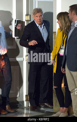 Madrid, Spanien. 19 Sep, 2017. Harrison Ford am Fotoshooting für "Blade Runner 2049" im Hotel Villamagna. Madrid, 19.09.2017 | Verwendung weltweit Quelle: dpa/Alamy leben Nachrichten Stockfoto