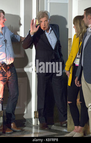 Madrid, Spanien. 19 Sep, 2017. Harrison Ford am Fotoshooting für "Blade Runner 2049" im Hotel Villamagna. Madrid, 19.09.2017 | Verwendung weltweit Quelle: dpa/Alamy leben Nachrichten Stockfoto